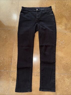 NYDJ Women's Black Slim Straight Jeans